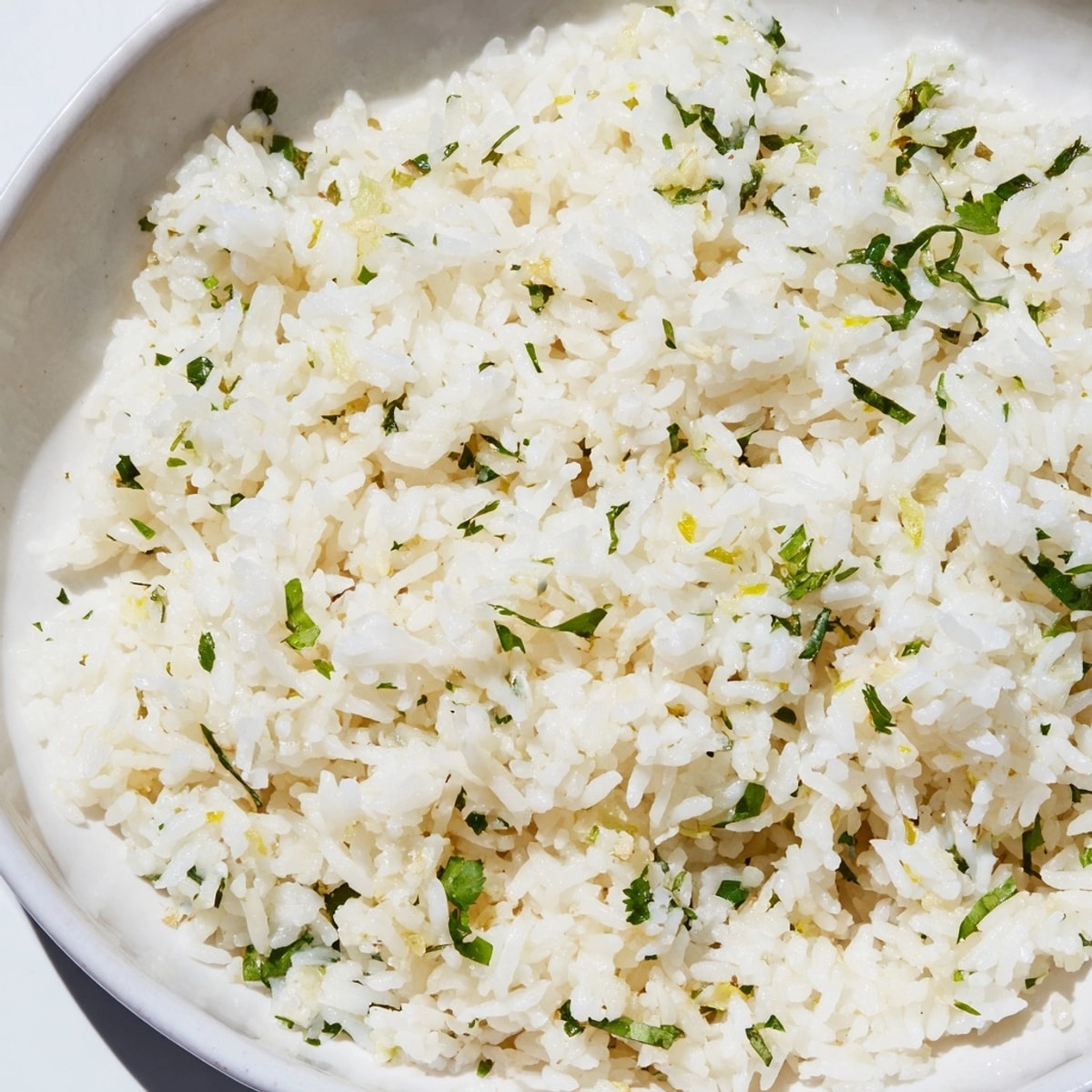 Steaming Cilantro Lime Rice, a flavorful side with bright citrus and herbal notes.