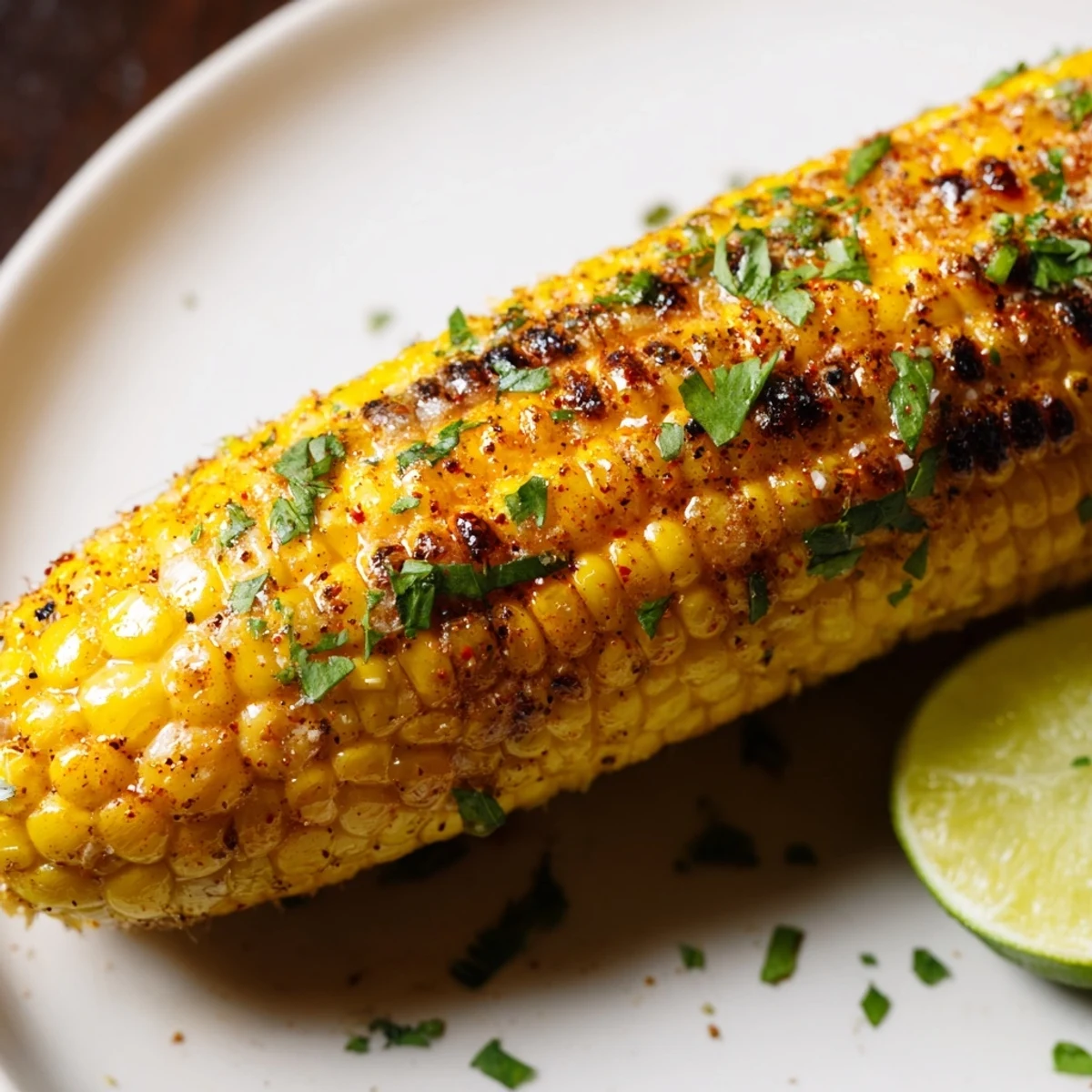 Vibrant image of smoky roasted corn kernels, ideal for a backyard barbecue snack or meal.