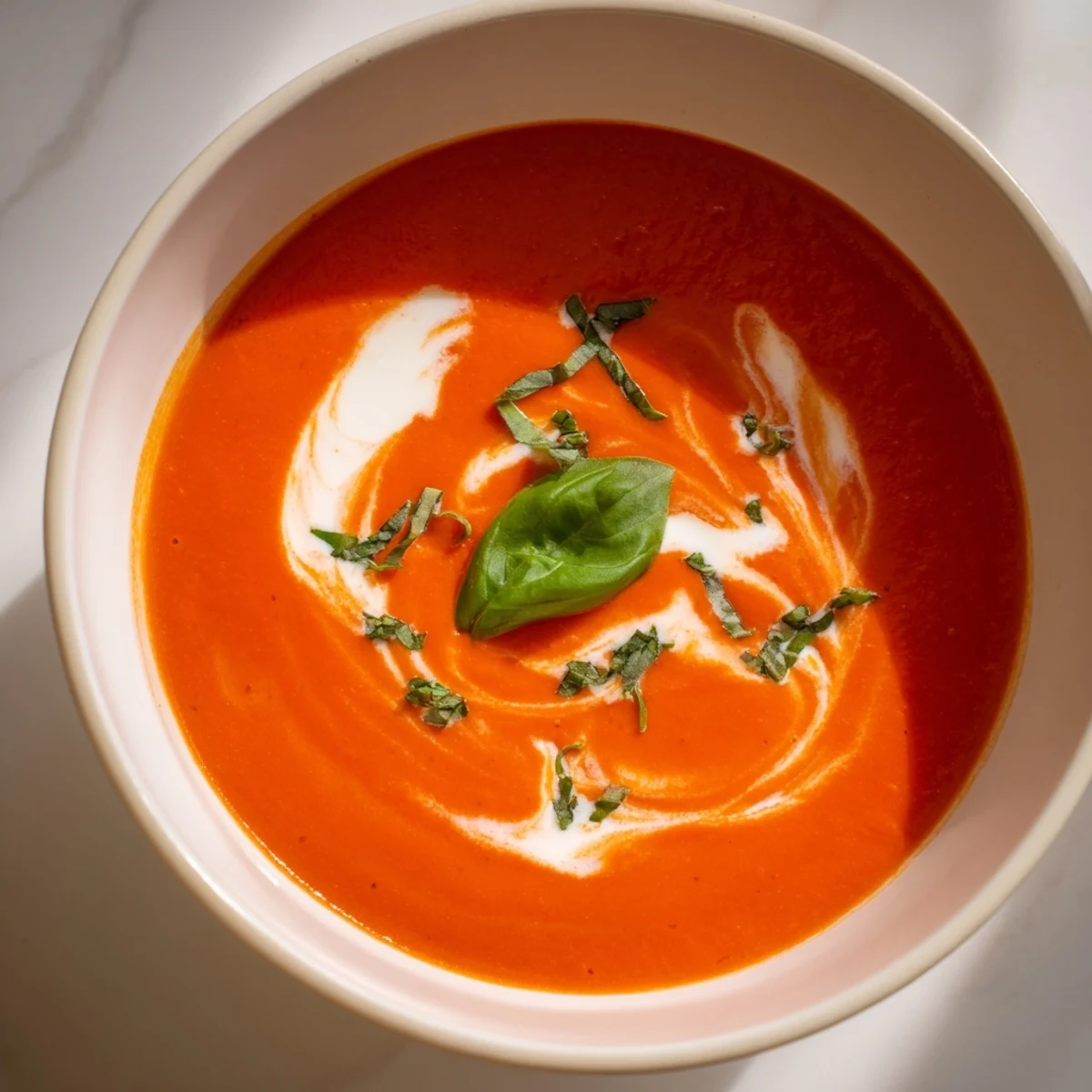 This Creamy Tomato Basil Bisque is a luscious, creamy soup, perfect for dipping crusty bread in.