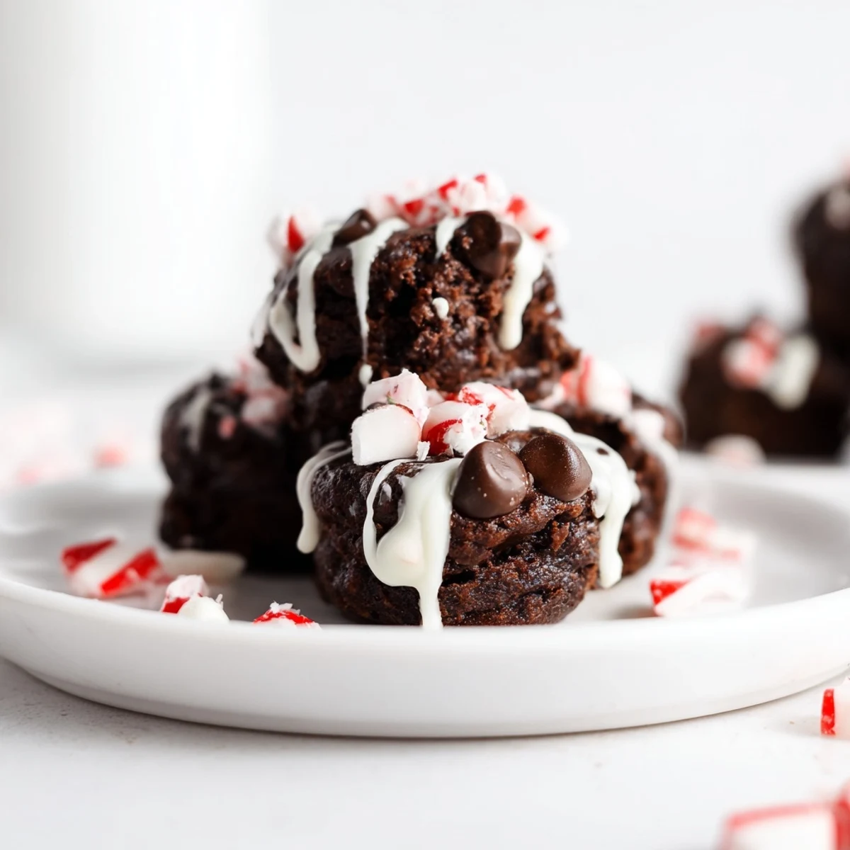 Peppermint Brownie Bites