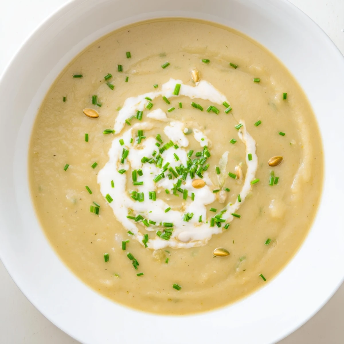 Smooth, vibrant creamy parsnip and apple soup, a vegetarian-friendly, gluten-free culinary delight.