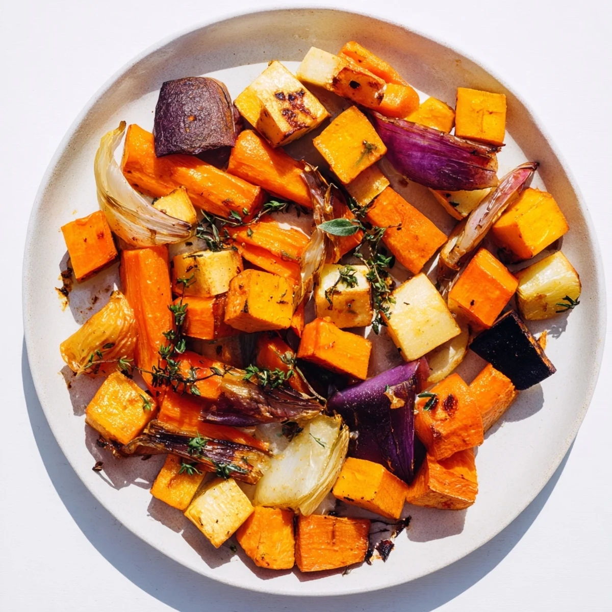 Vibrant Roasted Root Vegetables with Honey offer a delicious mix of textures and sweet, glazed flavors, perfect for autumn.