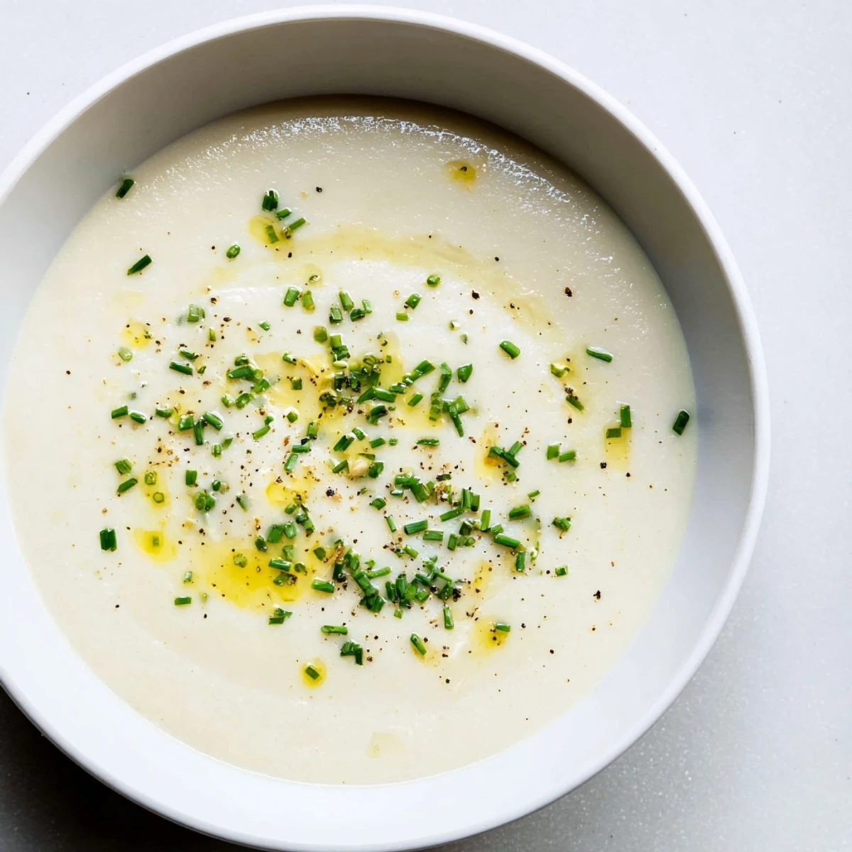 Golden roasted cauliflower transforms into a smooth and flavorful Creamy Roasted Cauliflower Soup.