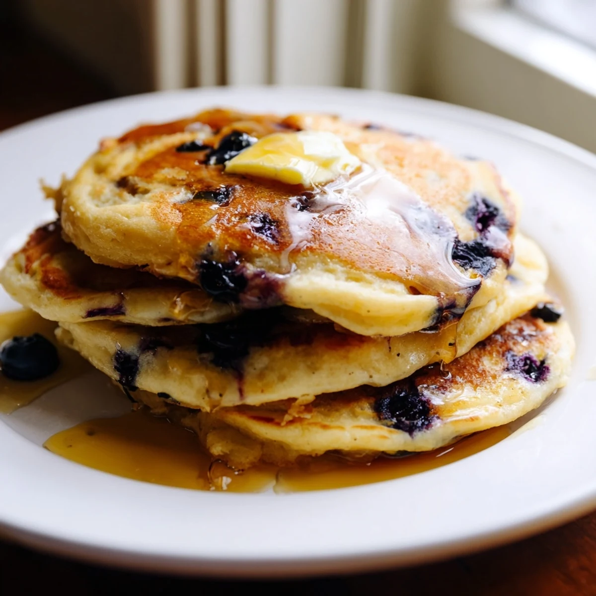 Fluffy Blueberry Pancakes