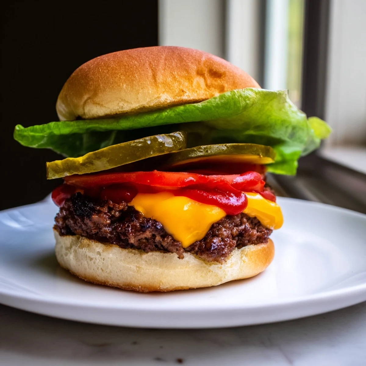 Close-up of a stack of flavorful Beef Sliders, showing the perfectly cooked beef patties.