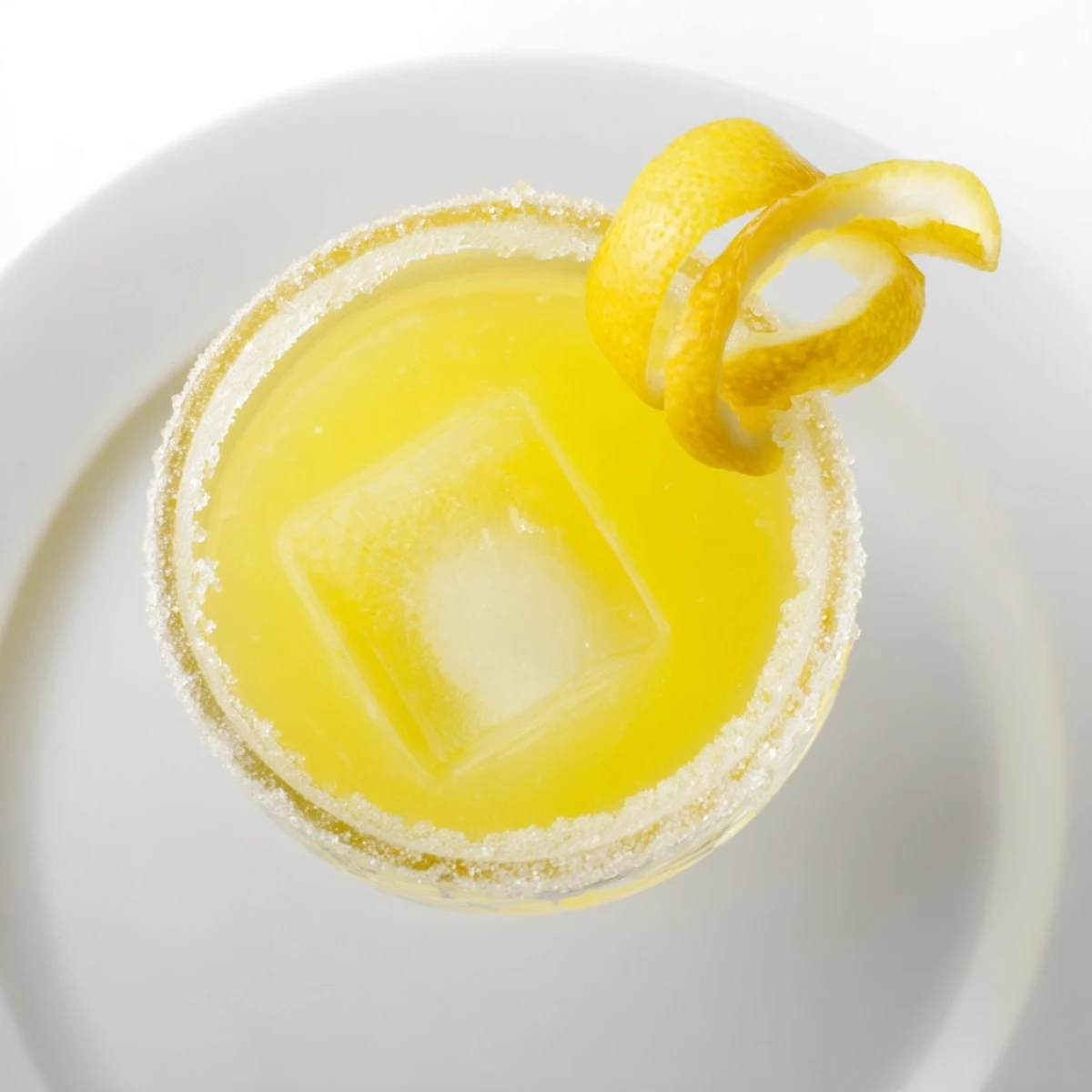 Delectable Drop Lemon in a chilled glass, the perfect cocktail with sweet and sour notes.