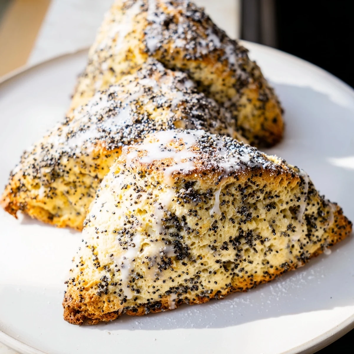 Zesty Lemon Poppy Seed Scones