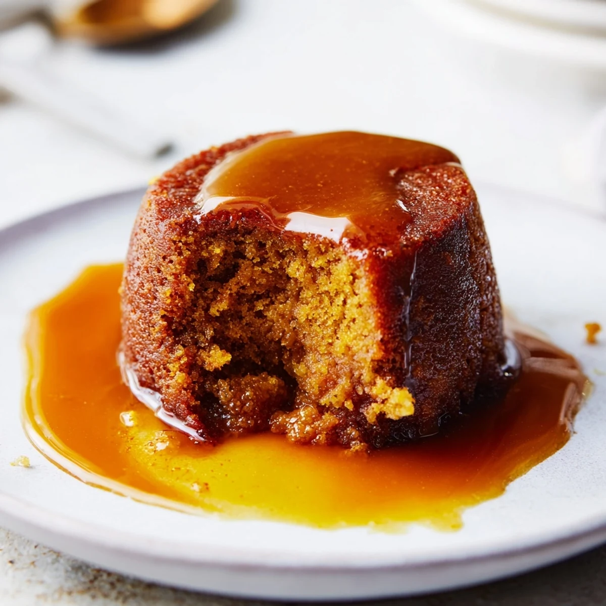 Warm Gingerbread Pudding Caramel