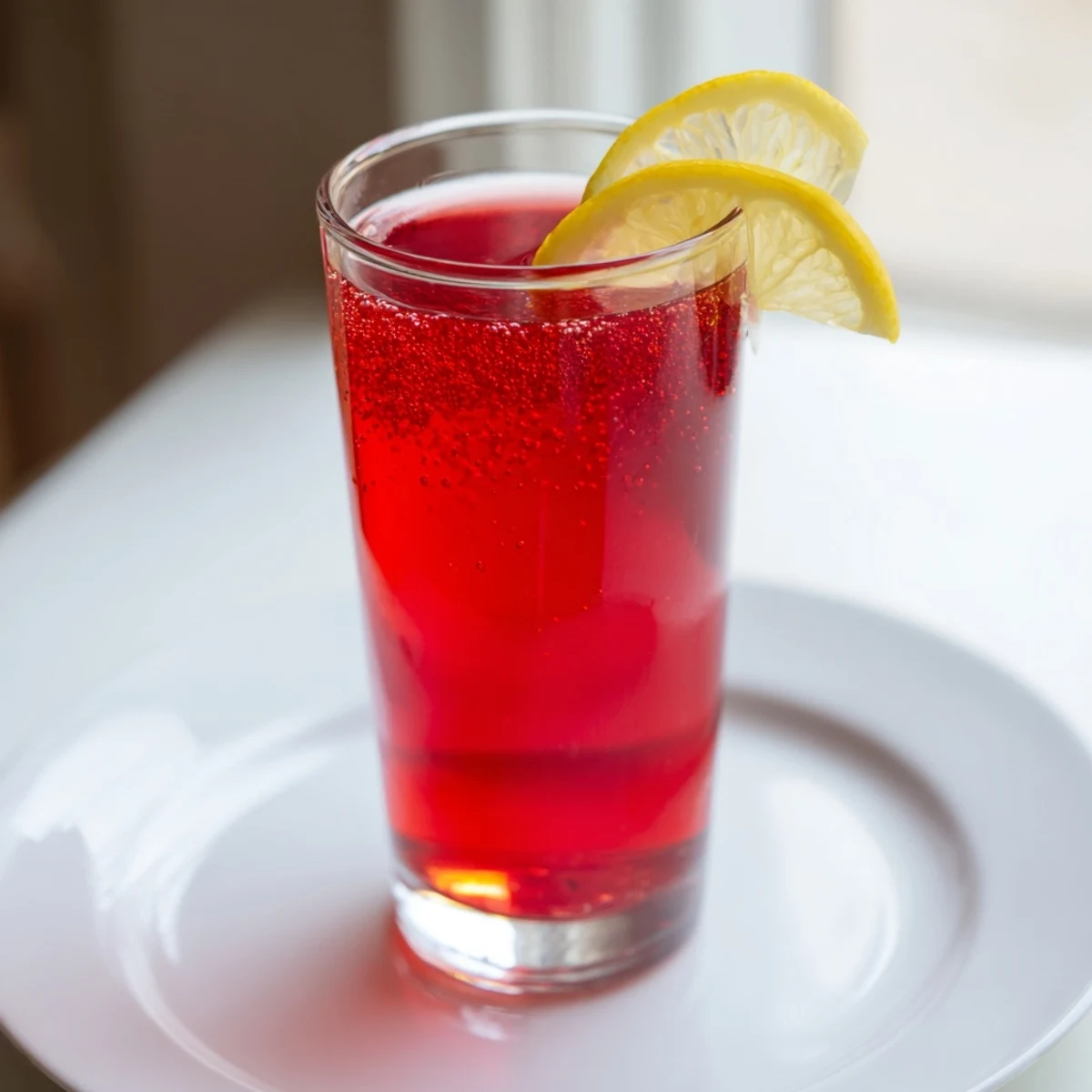 Freshly made cranberry juice, bursting with tart flavor, perfect for enjoying on a hot day.