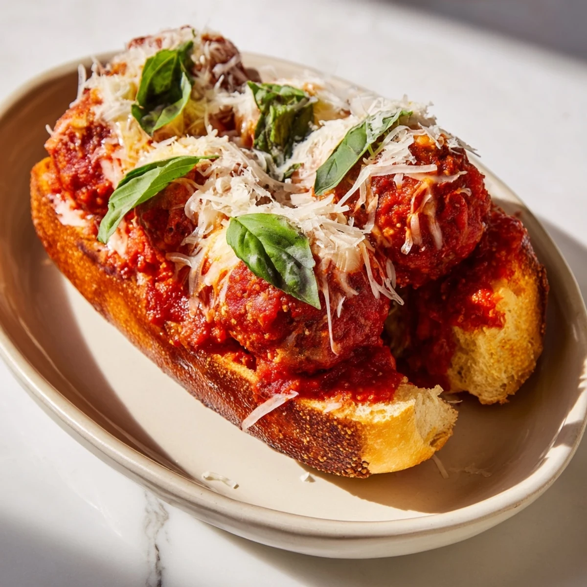 Toasted sub filled with tender turkey meatballs and melted mozzarella, drenched in rich marinara.