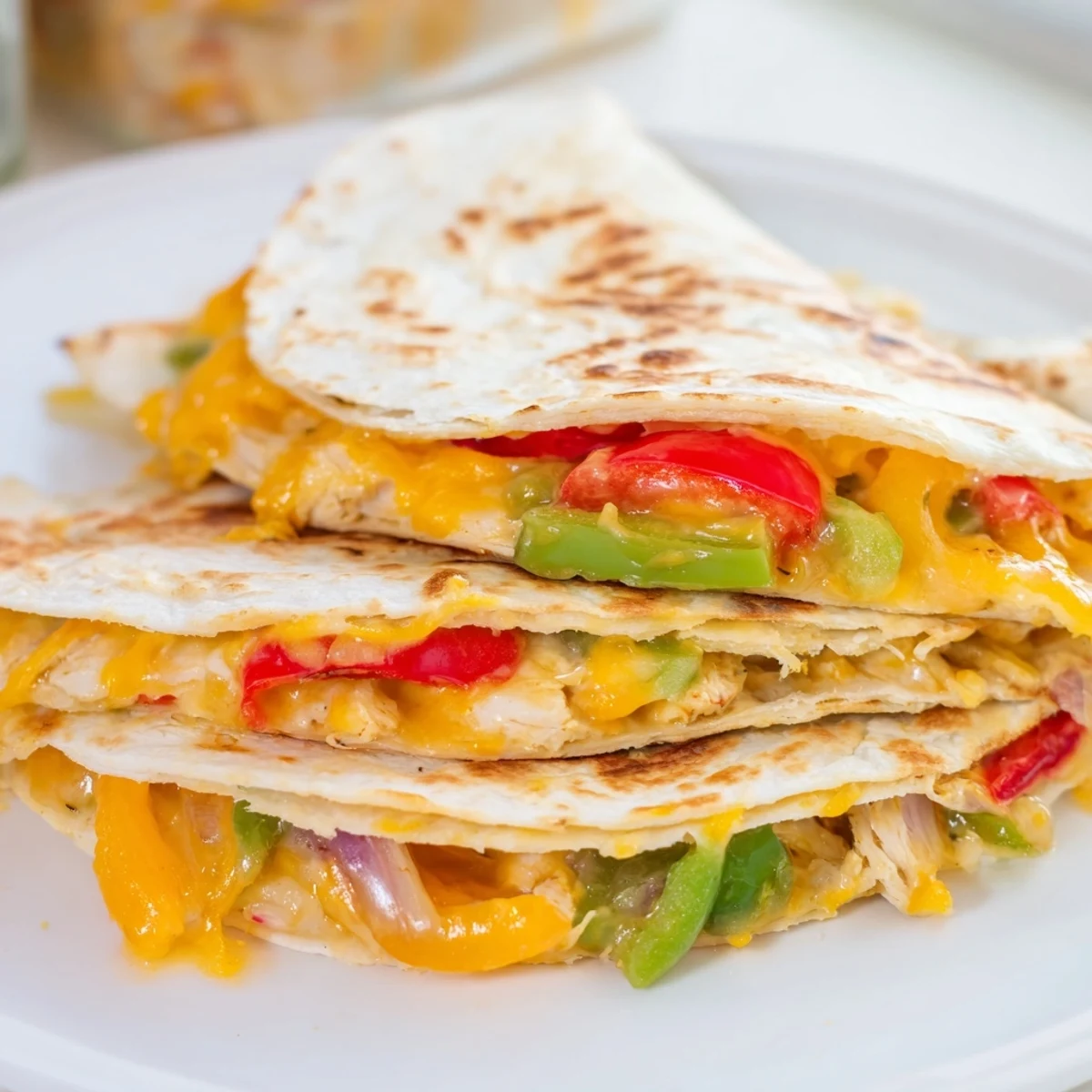 Chicken Quesadillas with Peppers