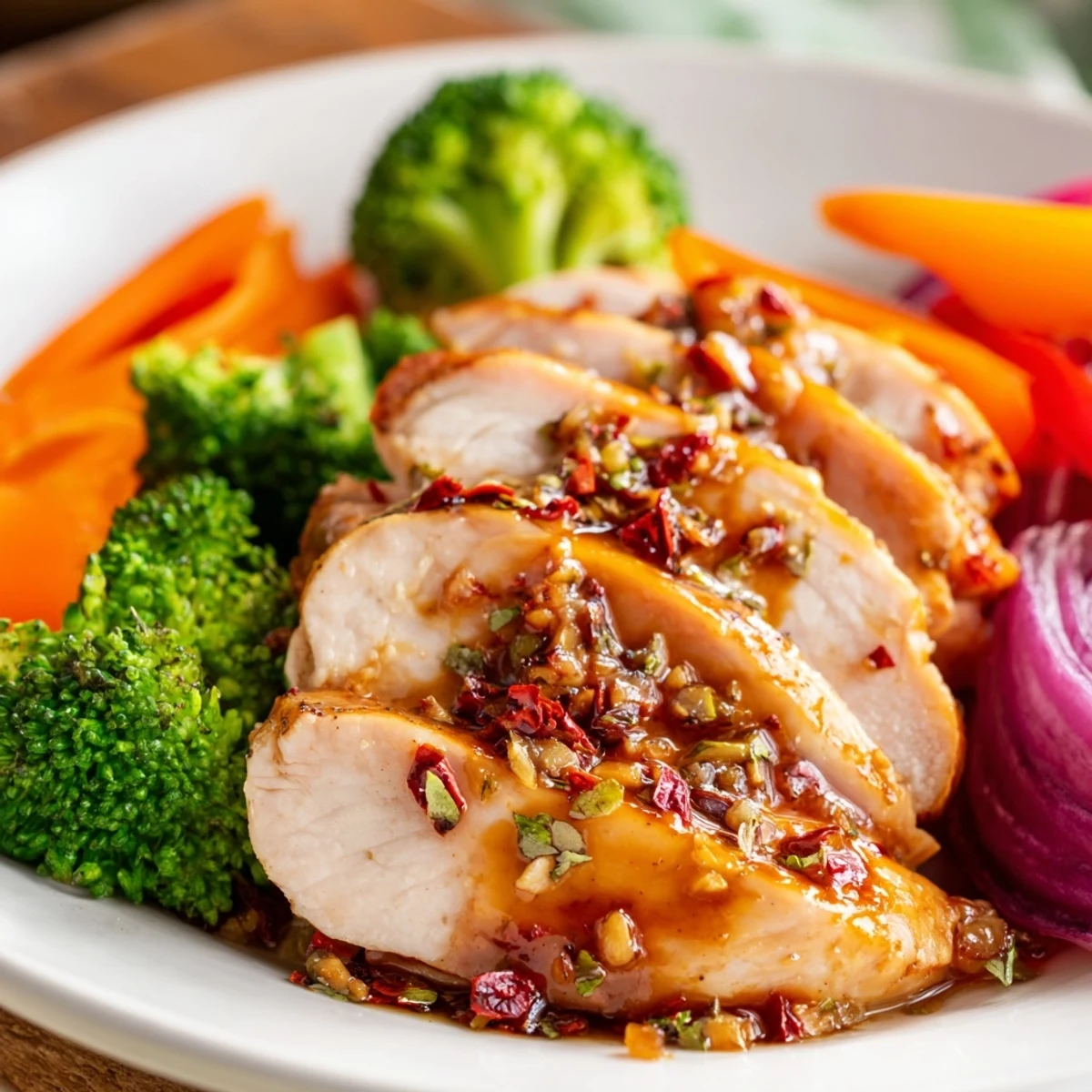 Honey Garlic Chicken Veggies