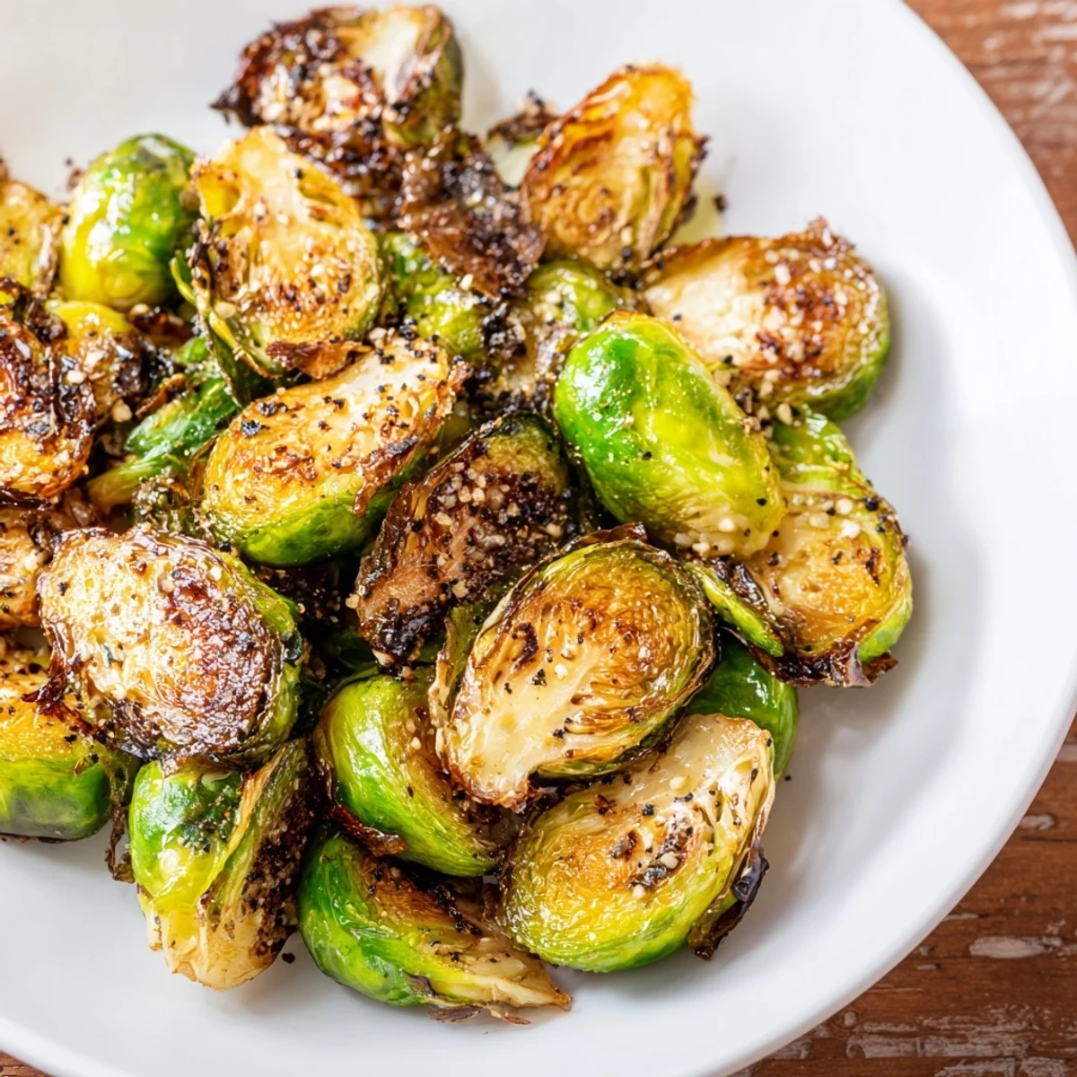 Fresh from the oven, these Roasted Brussels Sprouts with Honey offer a crispy texture and sweet tangy aroma.