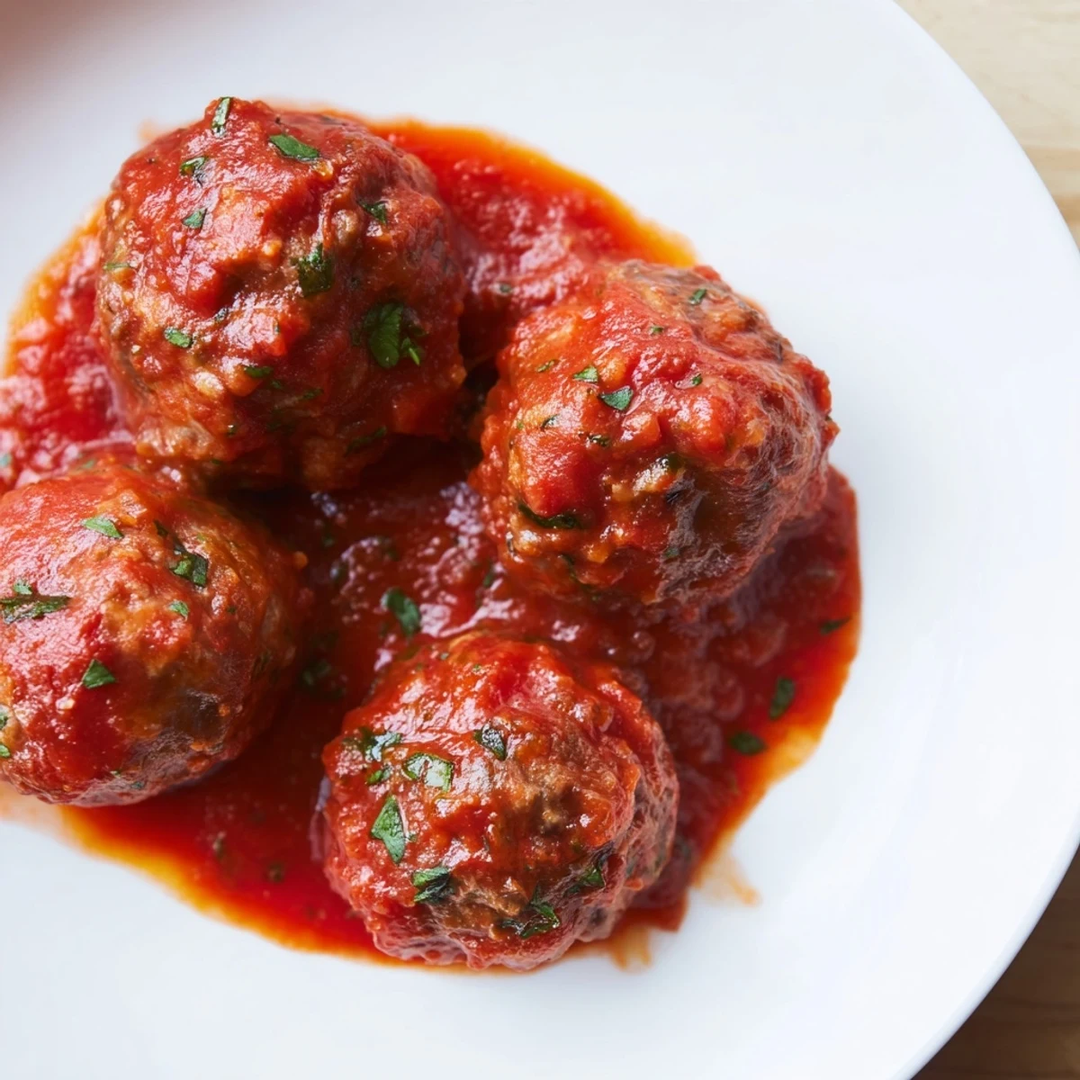 Garlic and herbs flavor golden-brown turkey meatballs nestled in steaming marinara, perfect for a comforting weeknight dinner.