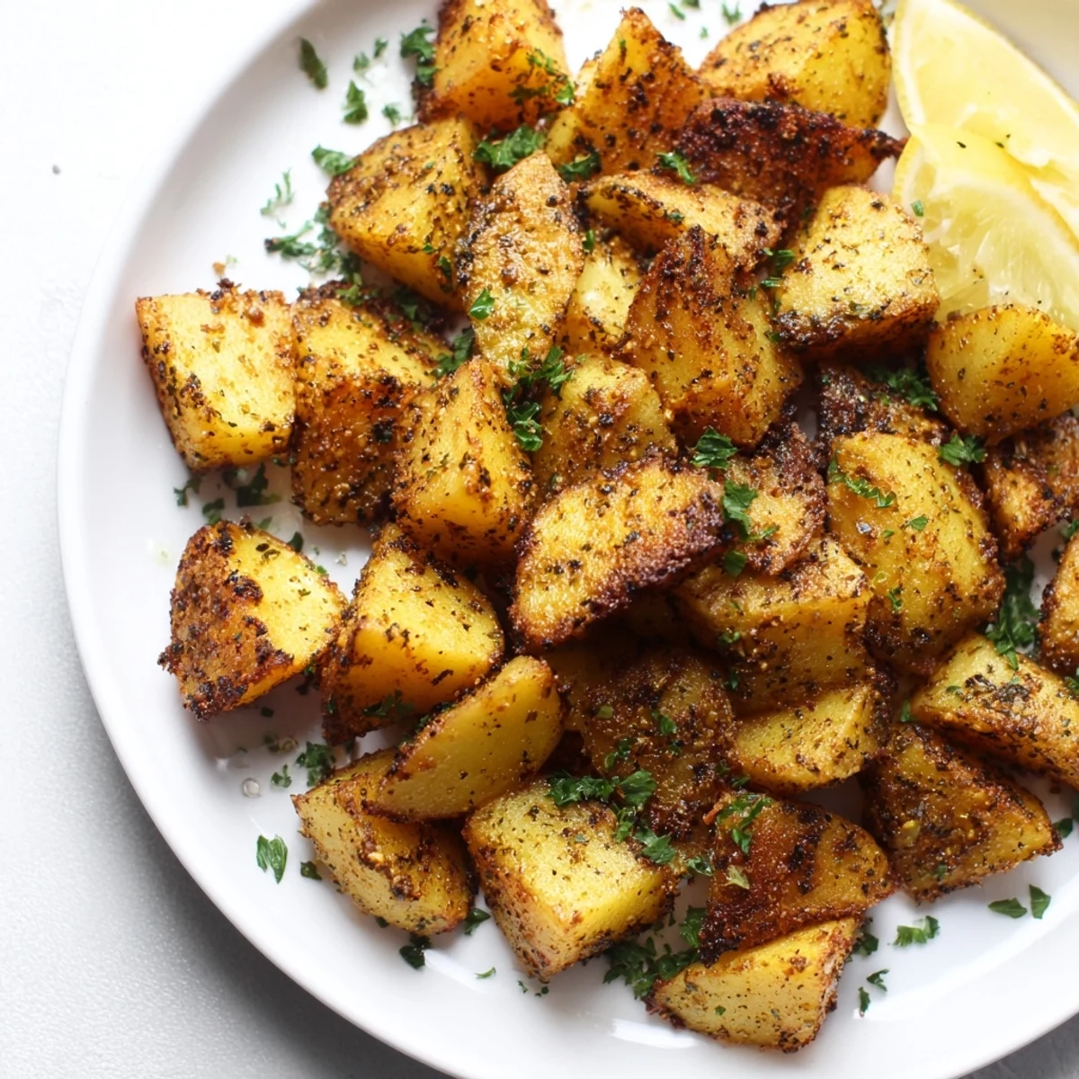 Steam rises from these spicy roasted potatoes, revealing a tender interior and vibrant Cajun seasoning coating every bite.