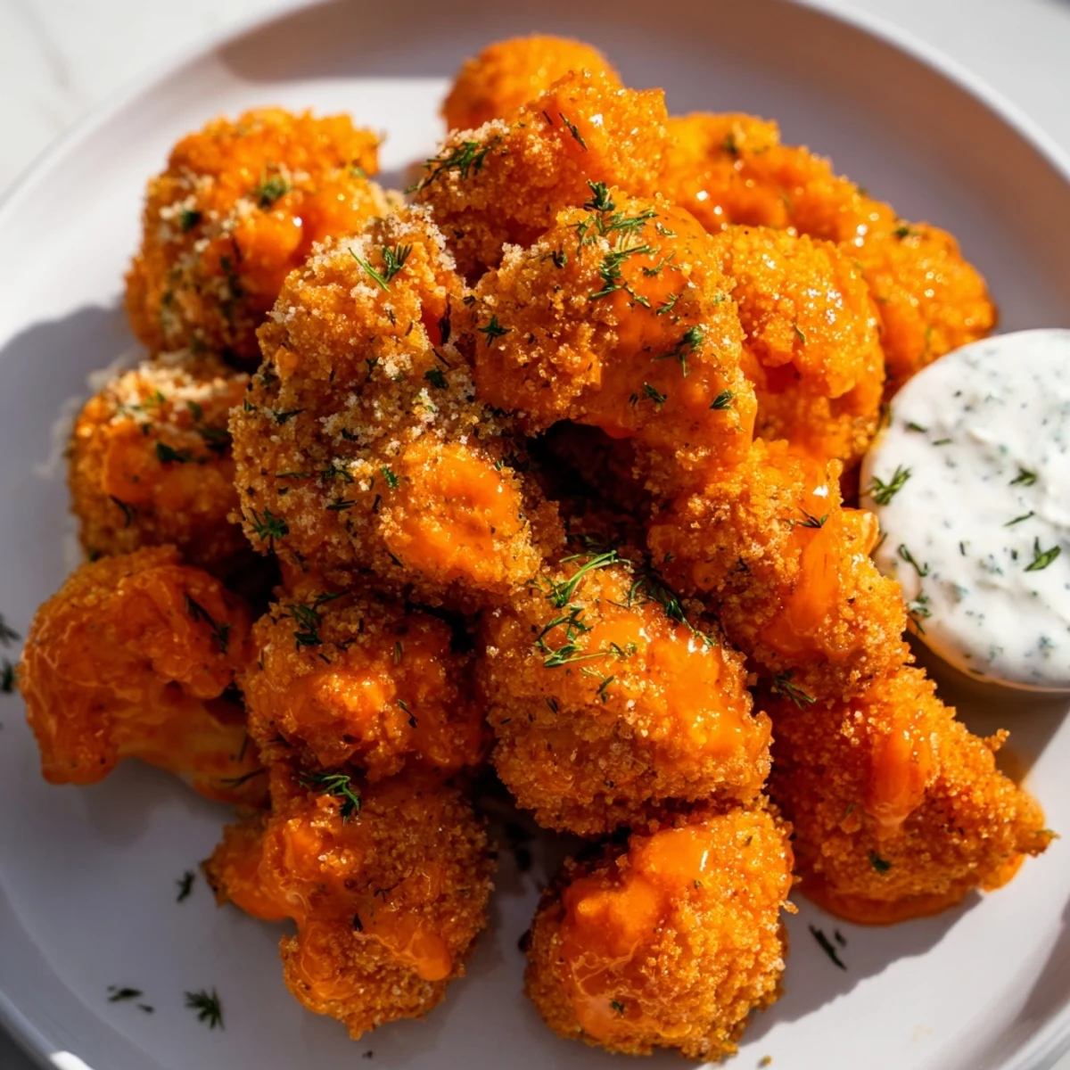 A close-up view shows the crunchy panko coating on this vegetarian appetizer perfect for game day.