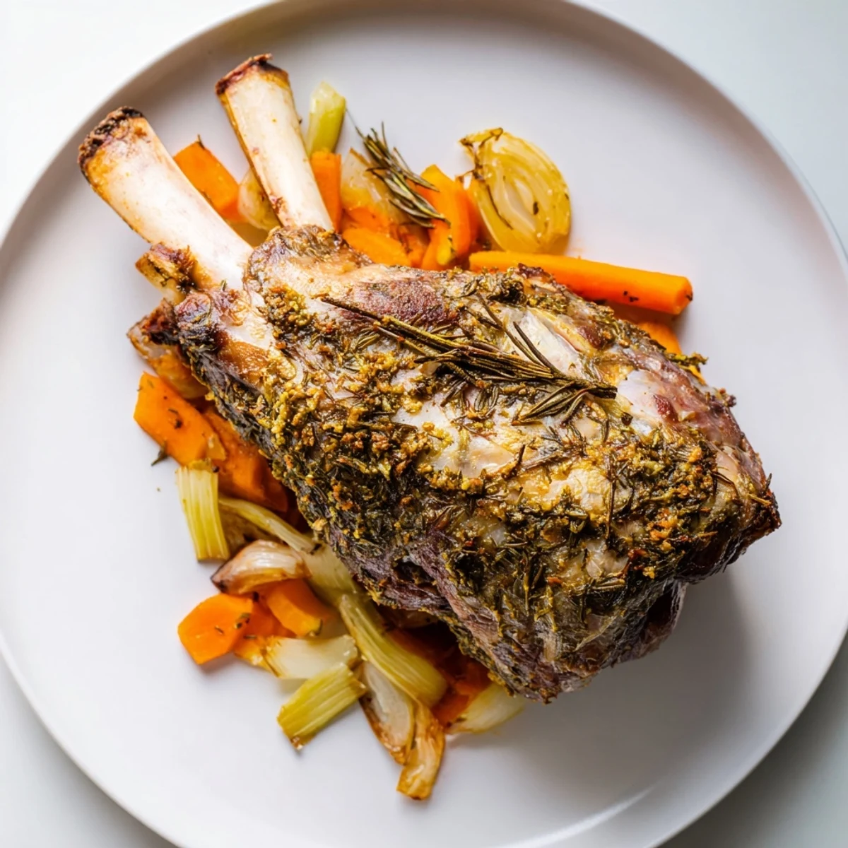 Fragrant rosemary and garlic blend with the tender, juicy meat, ready to serve as a comforting family dinner.  