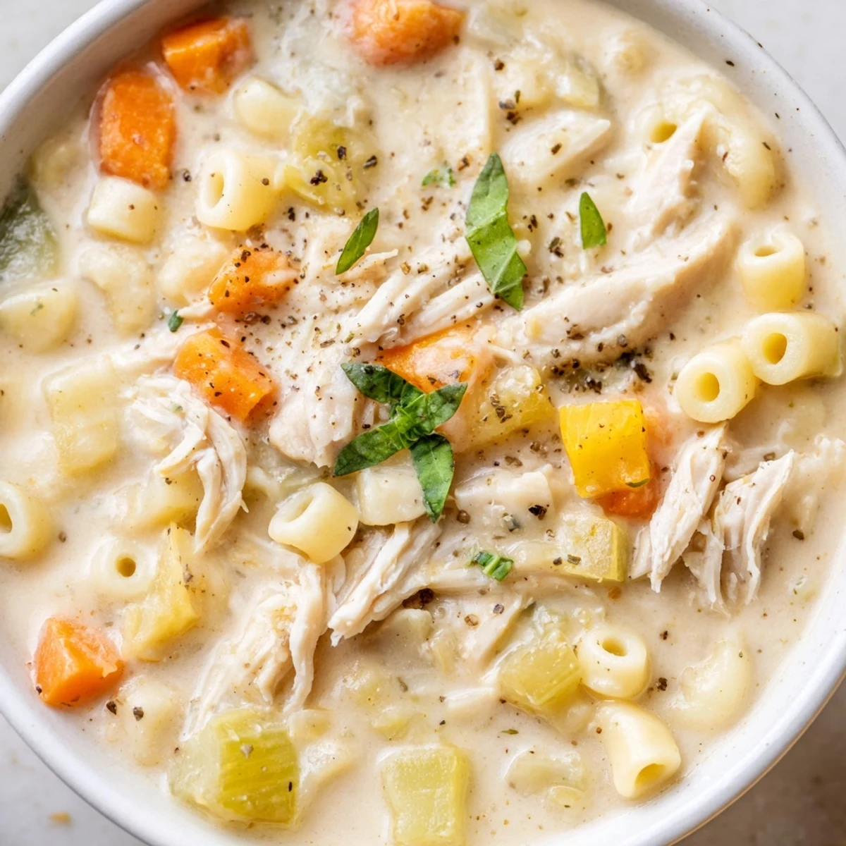 Hearty Italian-American Crock Pot Creamy Chicken Parmesan Soup features velvety tomato broth, melted Parmesan, and a comforting spoonful for cozy weeknight dinners.