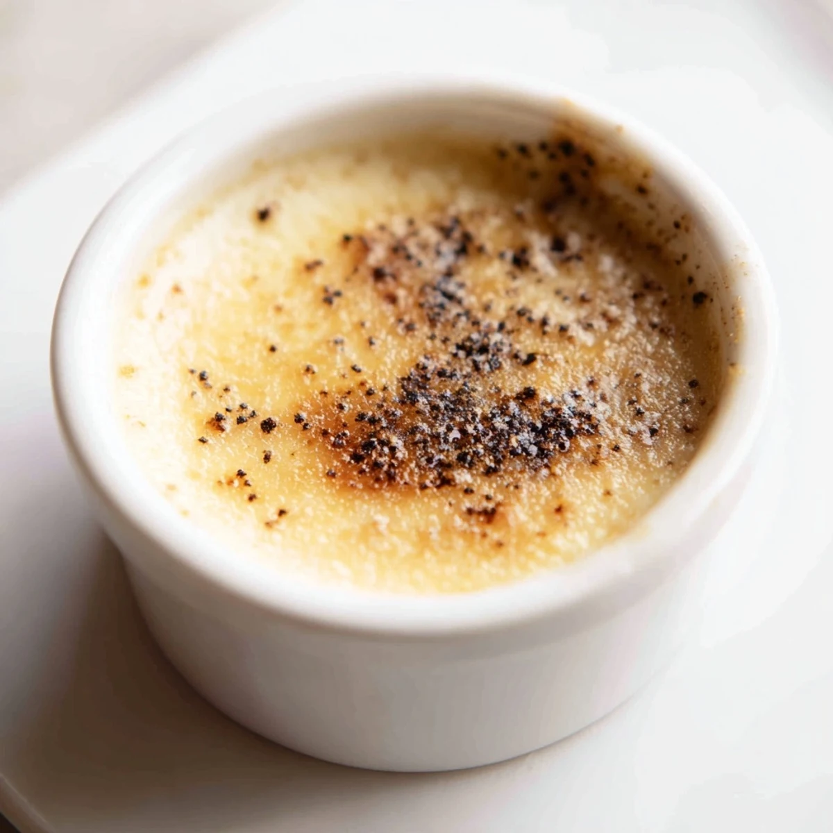 Classic Baked Milk Pudding served warm on a rustic table, topped with fresh berries and a dusting of cinnamon.