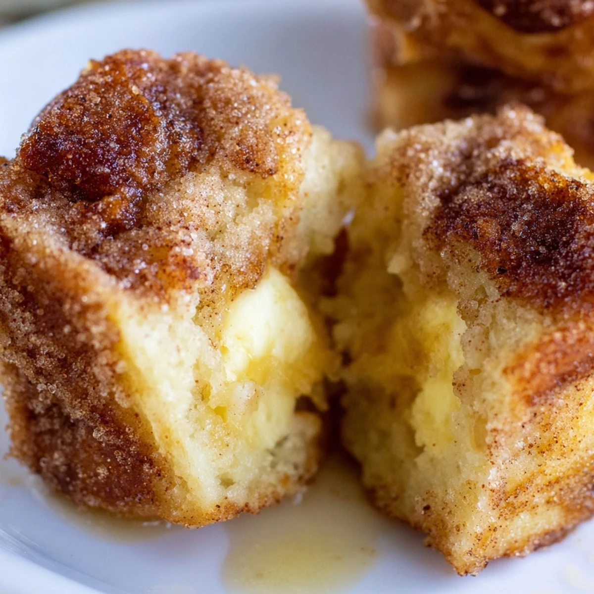 Savory and sweet Cinnamon Sugar French Toast Muffins in a muffin tin, topped with a generous coating of cinnamon sugar.
