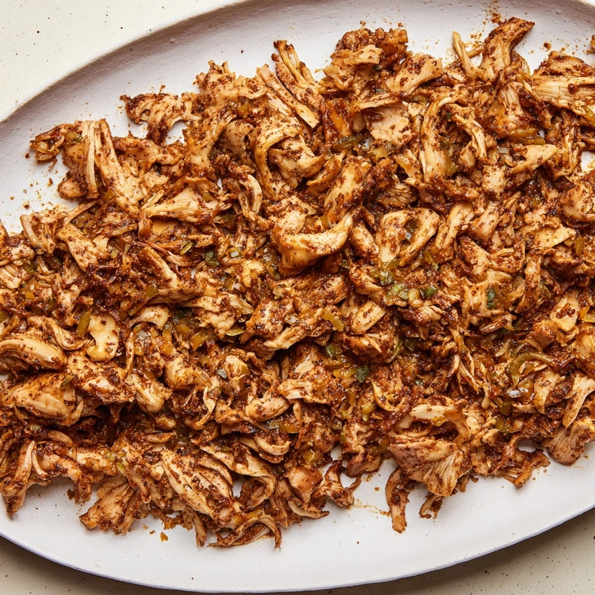 Savory mushroom carnitas tacos topped with fresh cilantro and diced red onion on warm corn tortillas