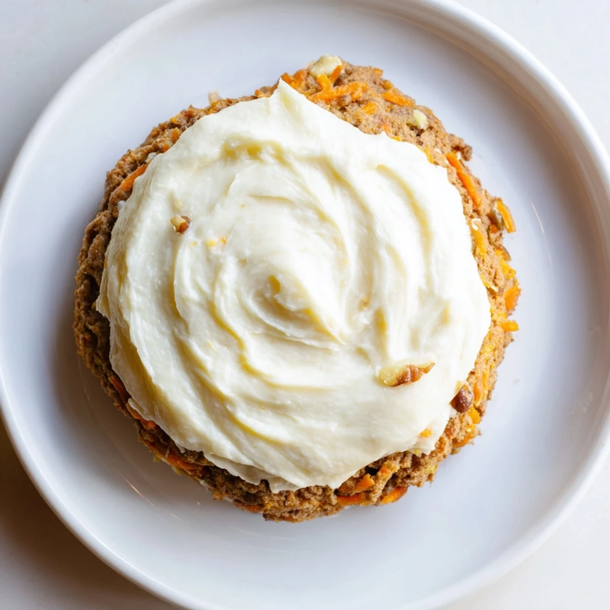 Warm spiced Crumbl carrot cake cookies generously swirled with tangy cream cheese frosting