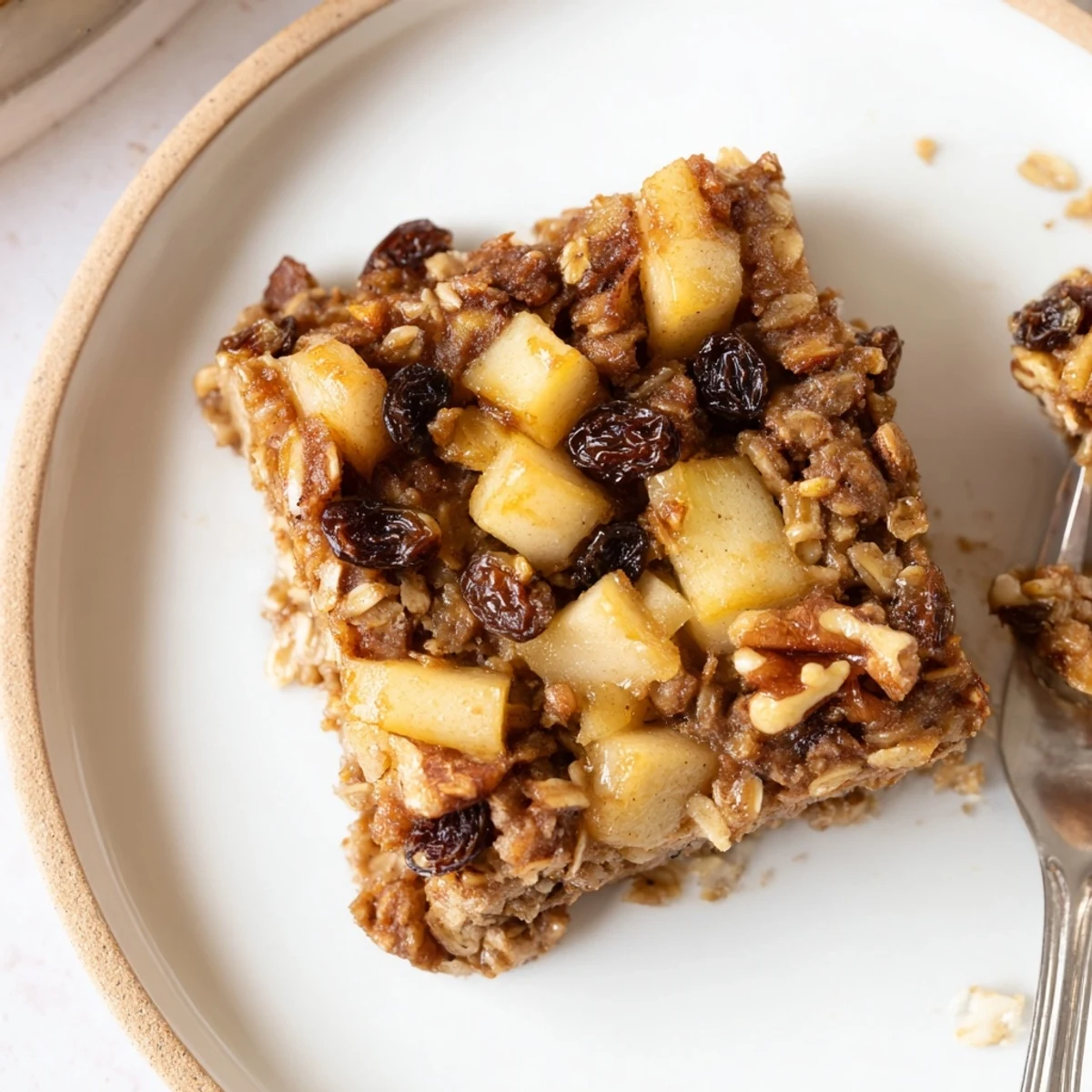 A cooling pan of Delicious Apple Cinnamon Oatmeal Bake Recipe For Mornings nutty aroma