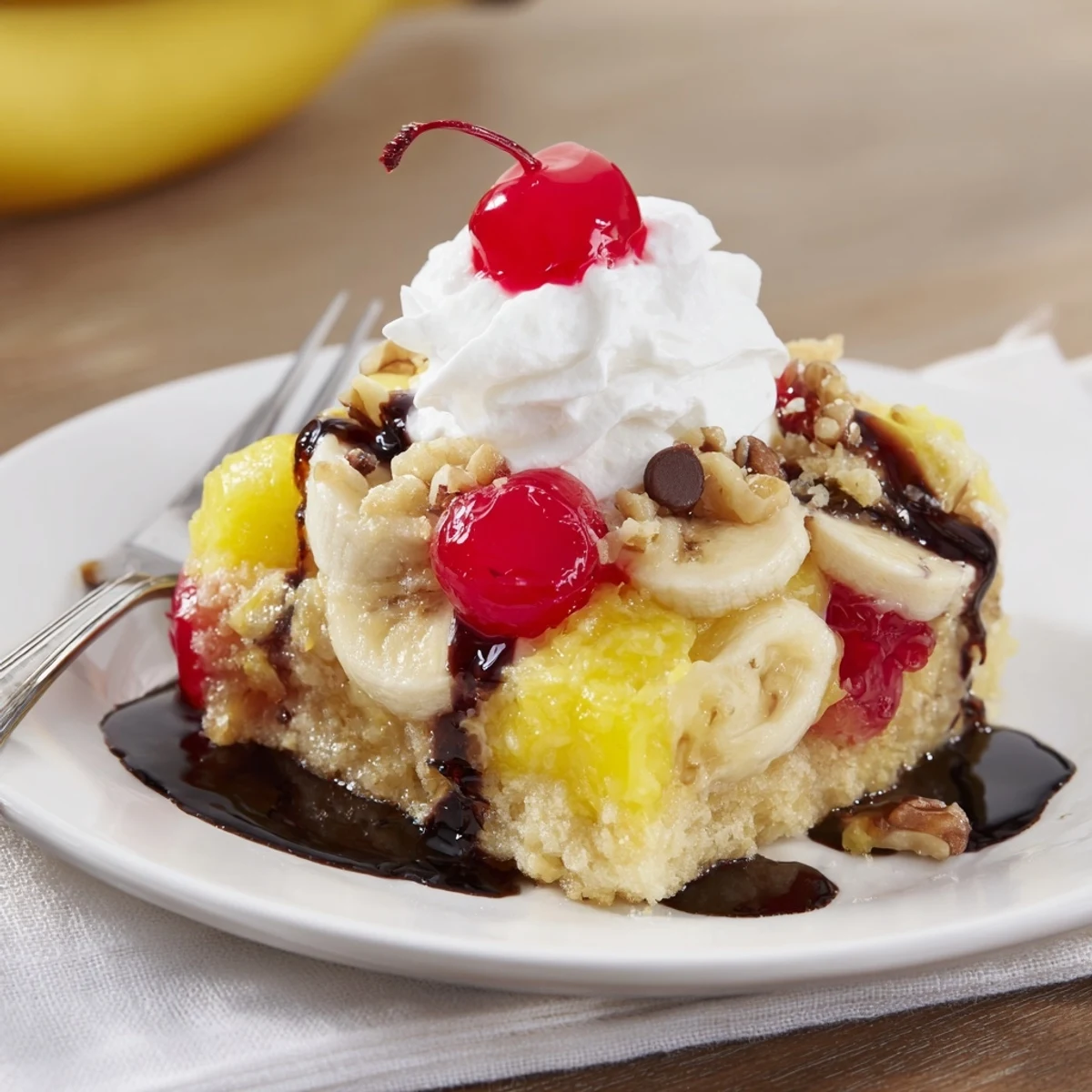 Banana Split Dump Cake